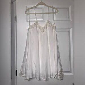 Staccato White Lace Trim Dress NWOT